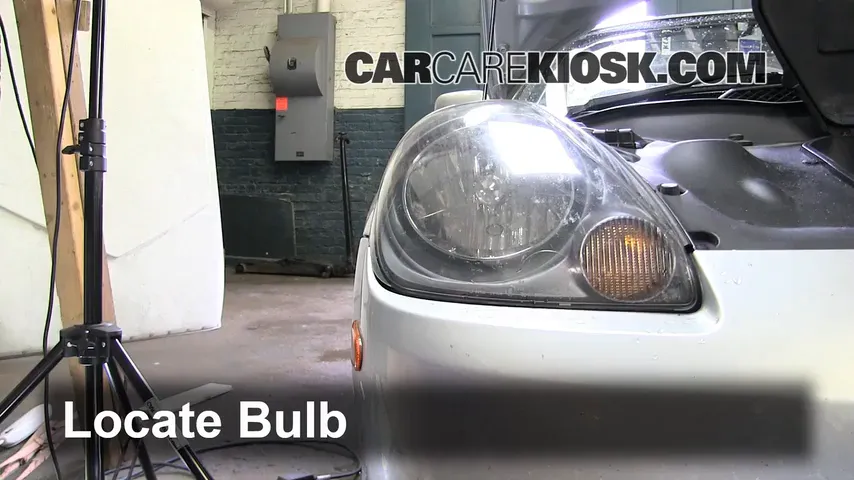2000 Toyota MR2 Spyder 1.8L 4 Cyl. Lights Headlight (replace bulb)